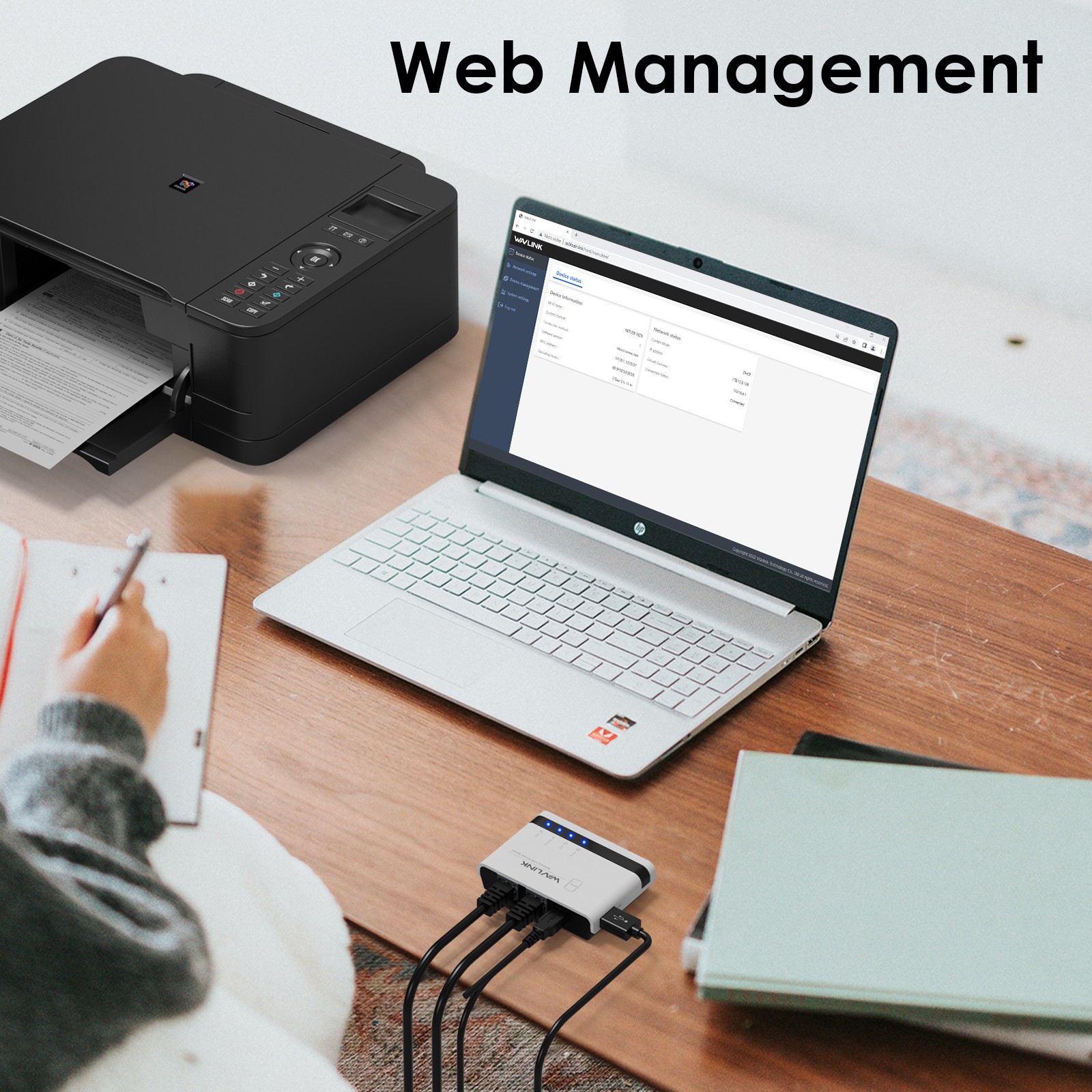 USB 2.0 Network Print Server LAN Print Share Server USB Wireless Print Server