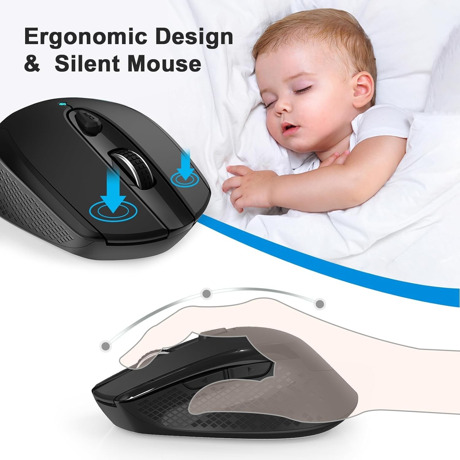 USB C Wireless Mouse, Type C Silent Mouse for MacBook Air/Pro,2.4G Cordless