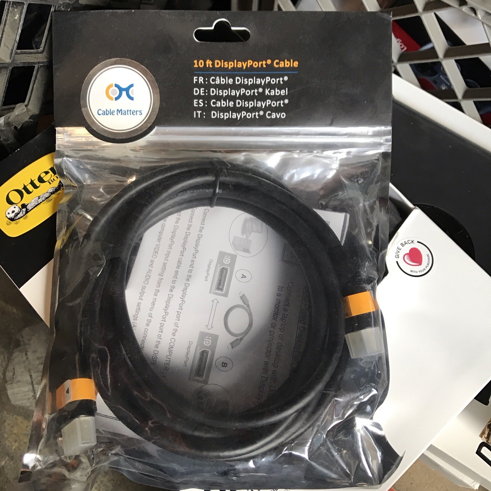 Cable Matters DisplayPort Cable In Black 10 Feet New