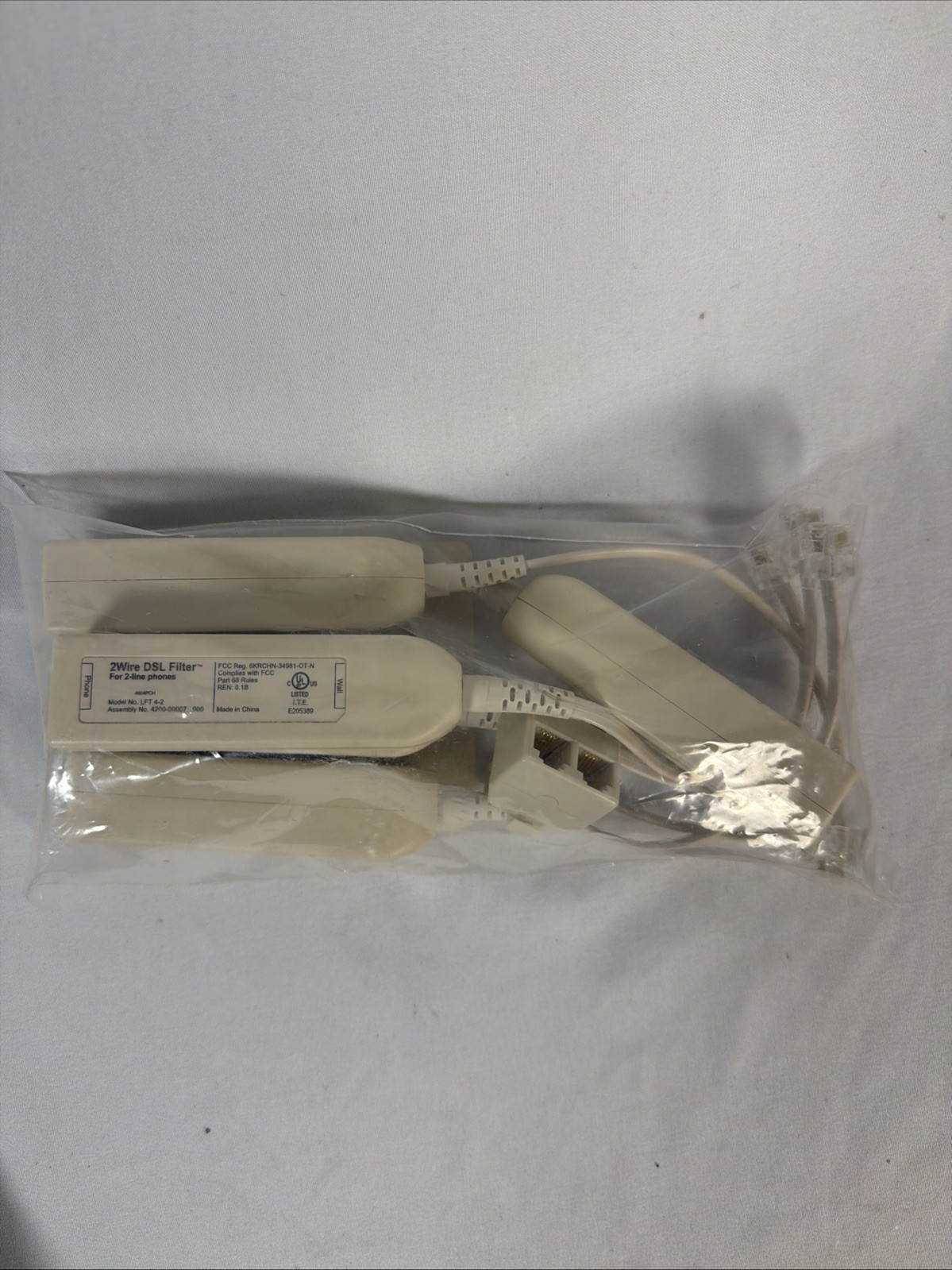 Four (4) Inline EWire DSL Phone Line Noise Filters RJ-11 fax