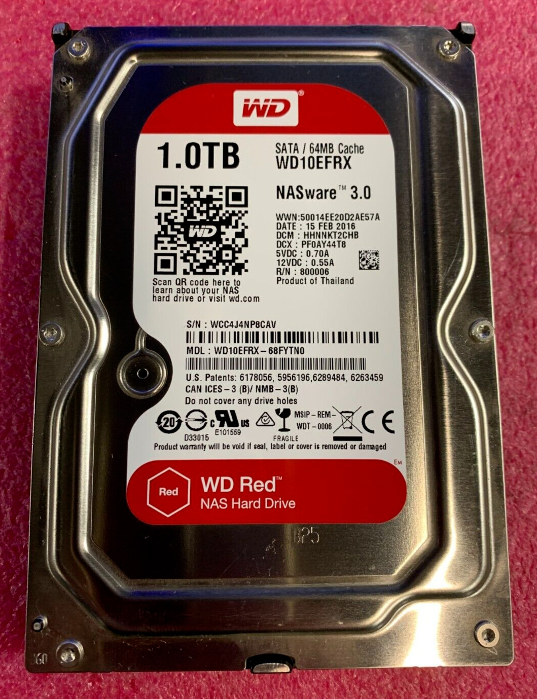 Western Digital WD Red WD10EFRX 1TB 3.5″ SATA III Enterprise Hard Drive