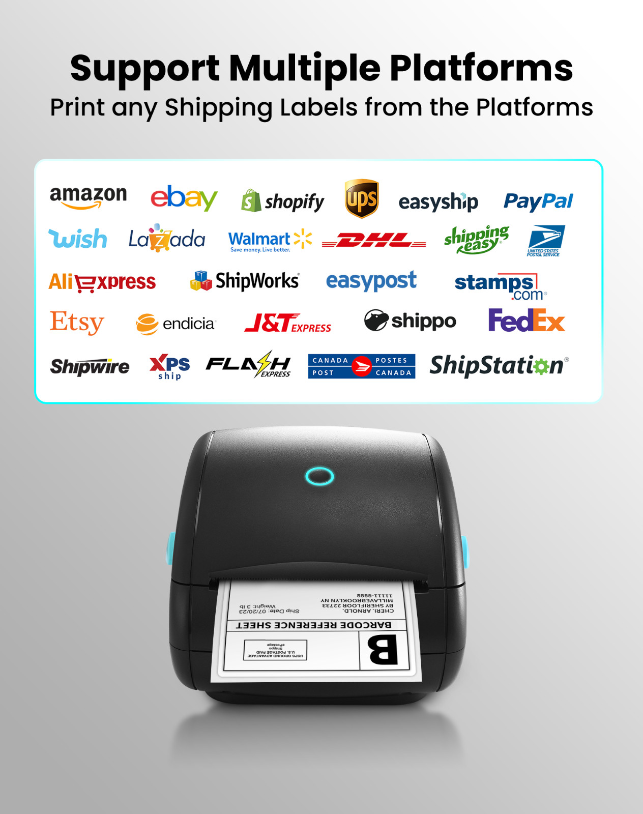 Thermal Label Printer 4×6 Wireless Wifi For UPS USPS Etsy eBay