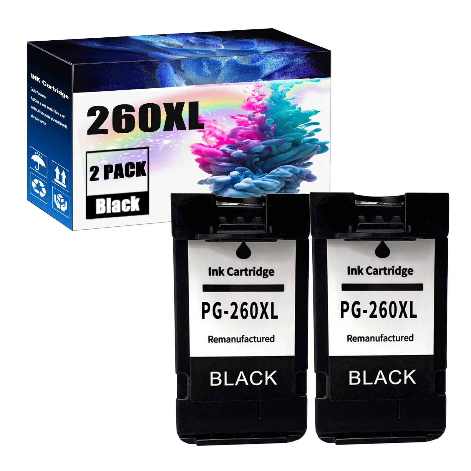 PG-260XL CL-261XL Ink Cartridge Replacements for Canon Ink 260 261 XL