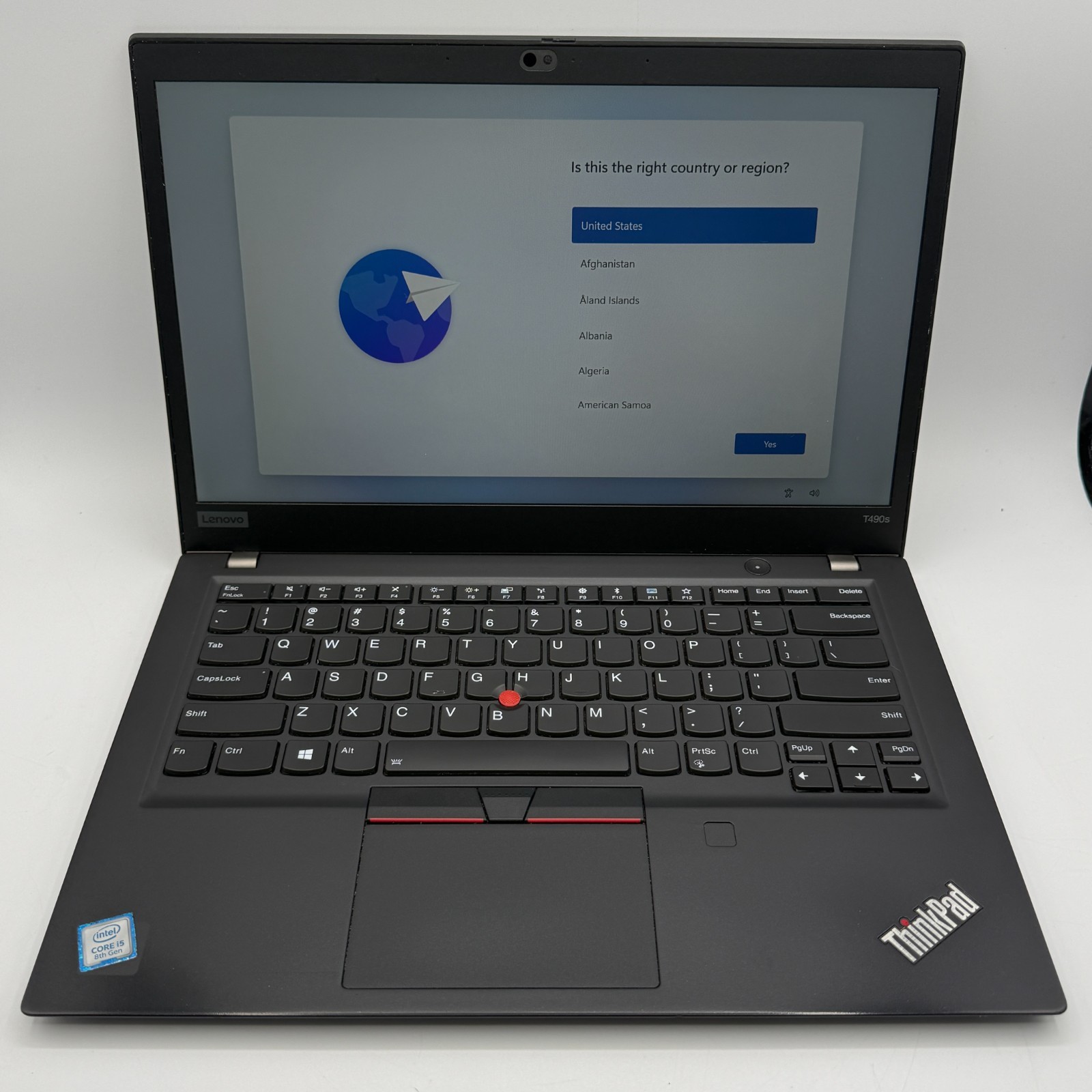 Lenovo ThinkPad T490s 14″ i5-8265U 8GB RAM 256GB SSD Win11 Pro Fingerprin Fair