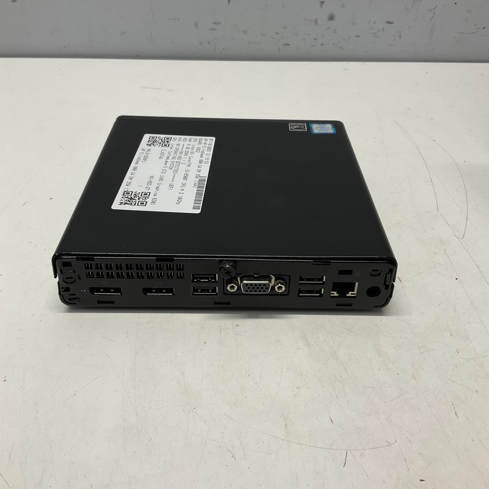 HP EliteDesk 800 G4 Micro Intel Core i5-8400T 2.1GHz 8GB RAM No HDDOSAC