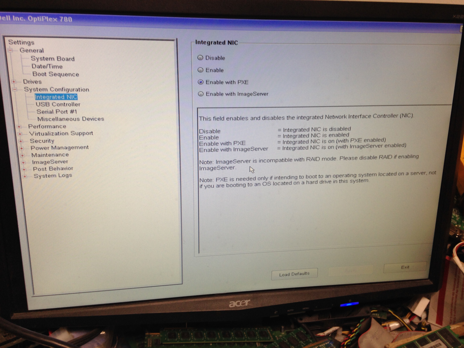 Dell Optiplex 780 Intel Core2 Duo CPU E8500 @ 3.16 GHz, 4GB memory. Complate