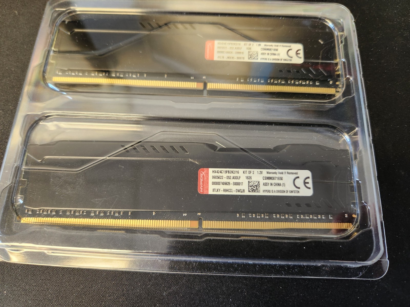 16GB Kingston HyperX Fury DDR4 8GBx2 HX424C15FB2K2/16