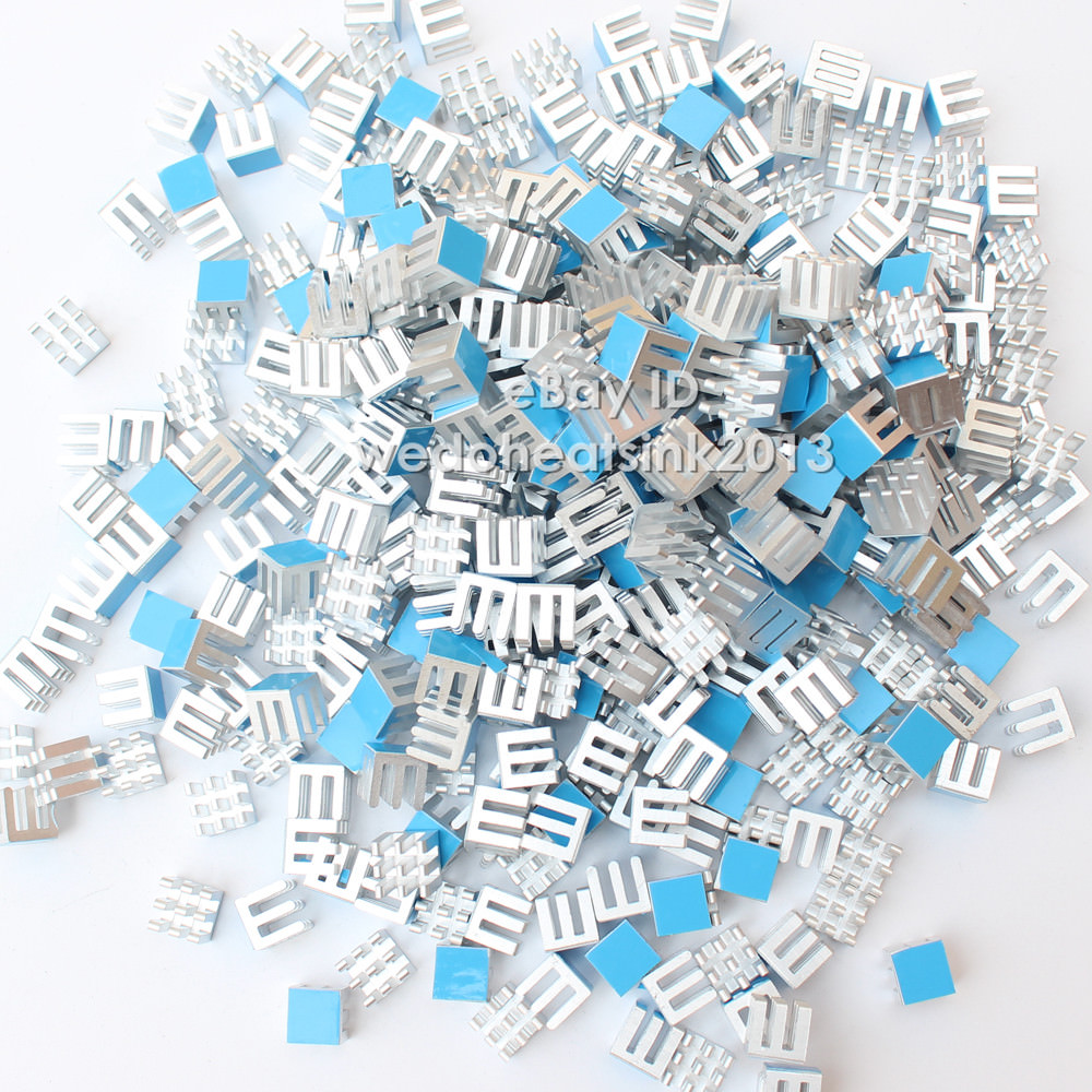 30pcs Small Tiny Cube 10x10x10mm Aluminum Heatsink For IC CHIP With Thermal Tape