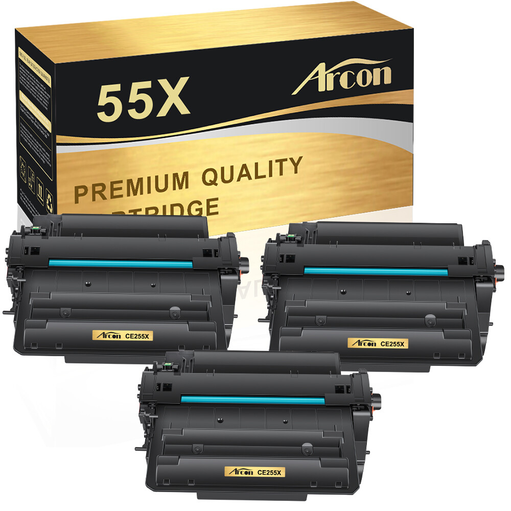 3× CE255X 55X Toner Cartridge Fit For HP LaserJet P3011 Enterprise 500 MFP M525f