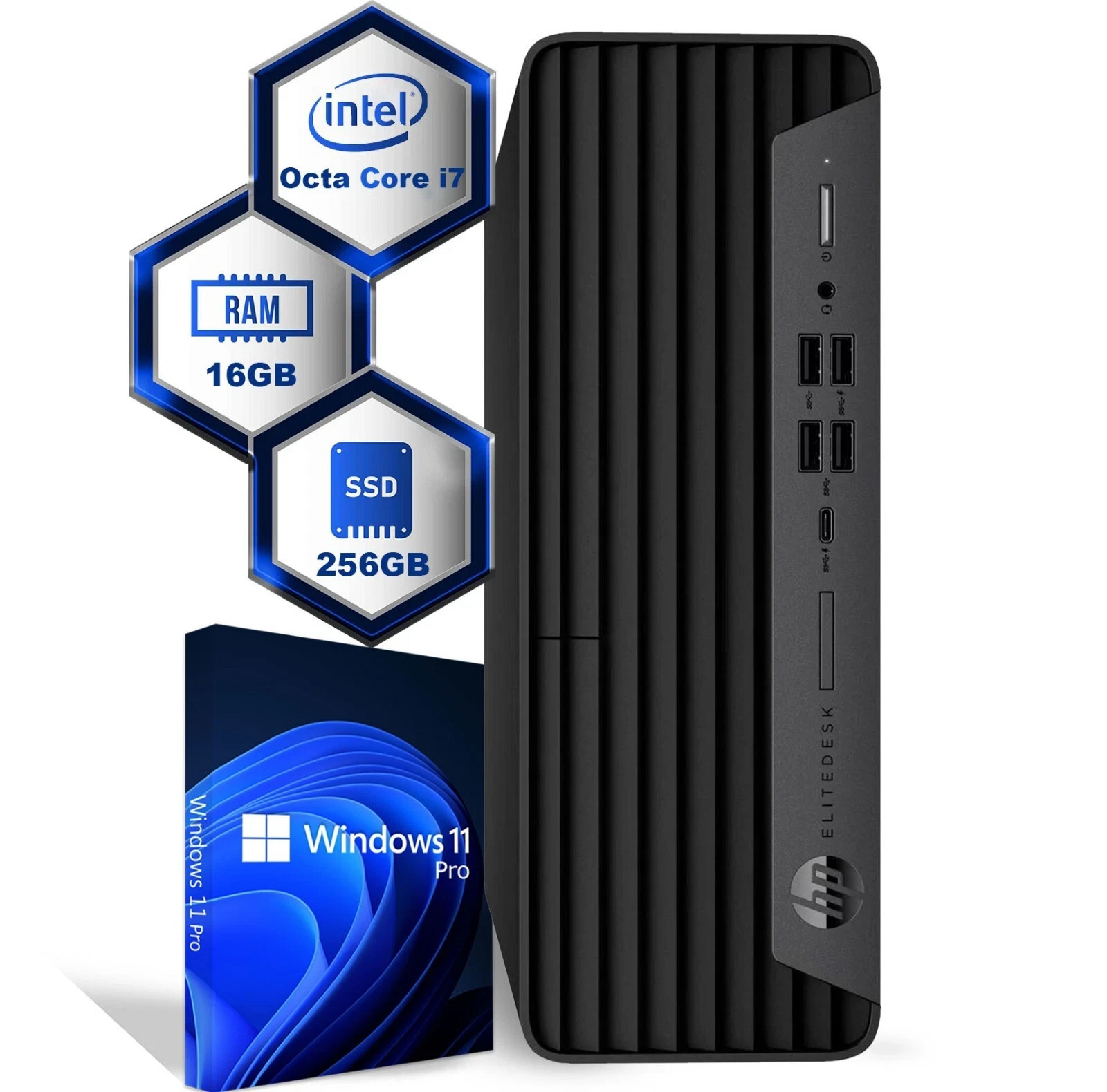 HP ProDesk 600 G6 SFF i7 10th Gen 16GB RAM 256GB SSD Windows 11 Pro