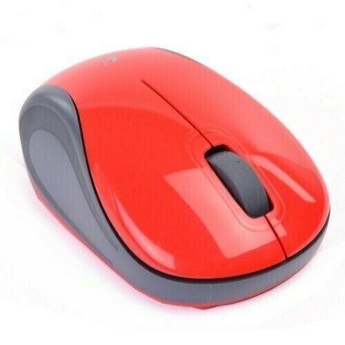 Logitech – M187 Mini Wireless Optical Ultra Portable Mouse – RED – 910-002727