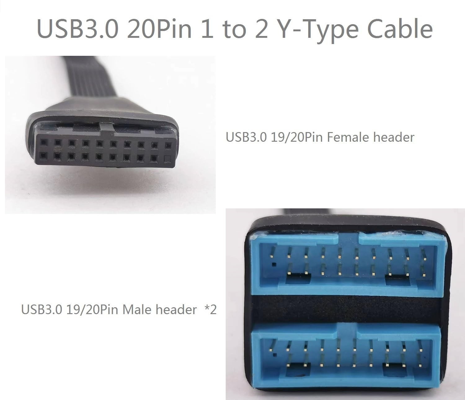 USB 3.0 Male-to-Female Splitter – 5.8 in Extension for Improved Connectivity
