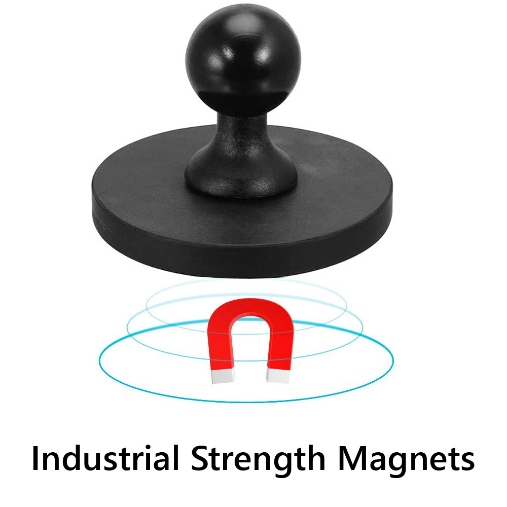 Heavy-Duty 1 inch Rubber Coating Ball Magnetic Base for Arkon Robust& Ram Mounts