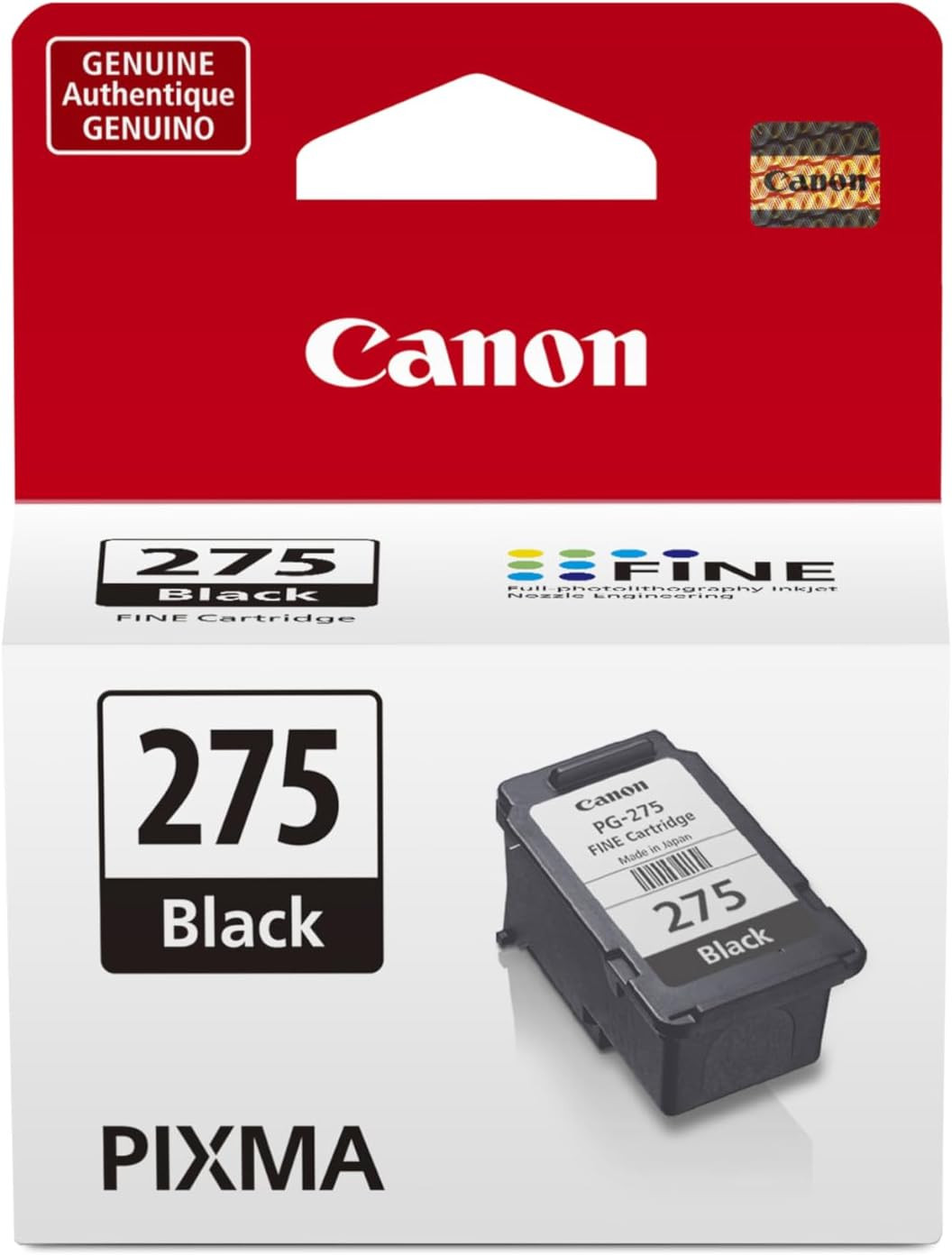 Canon PG-275 Genuine Black Ink Cartridge, Compatible with TS3520/3522, TR4720/47