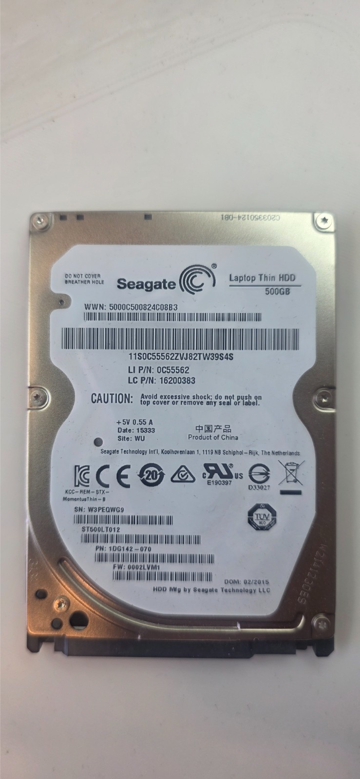 Seagate Laptop Thin HDD ST500LT012 500GB 2.5″ SATA III Laptop Hard Drive