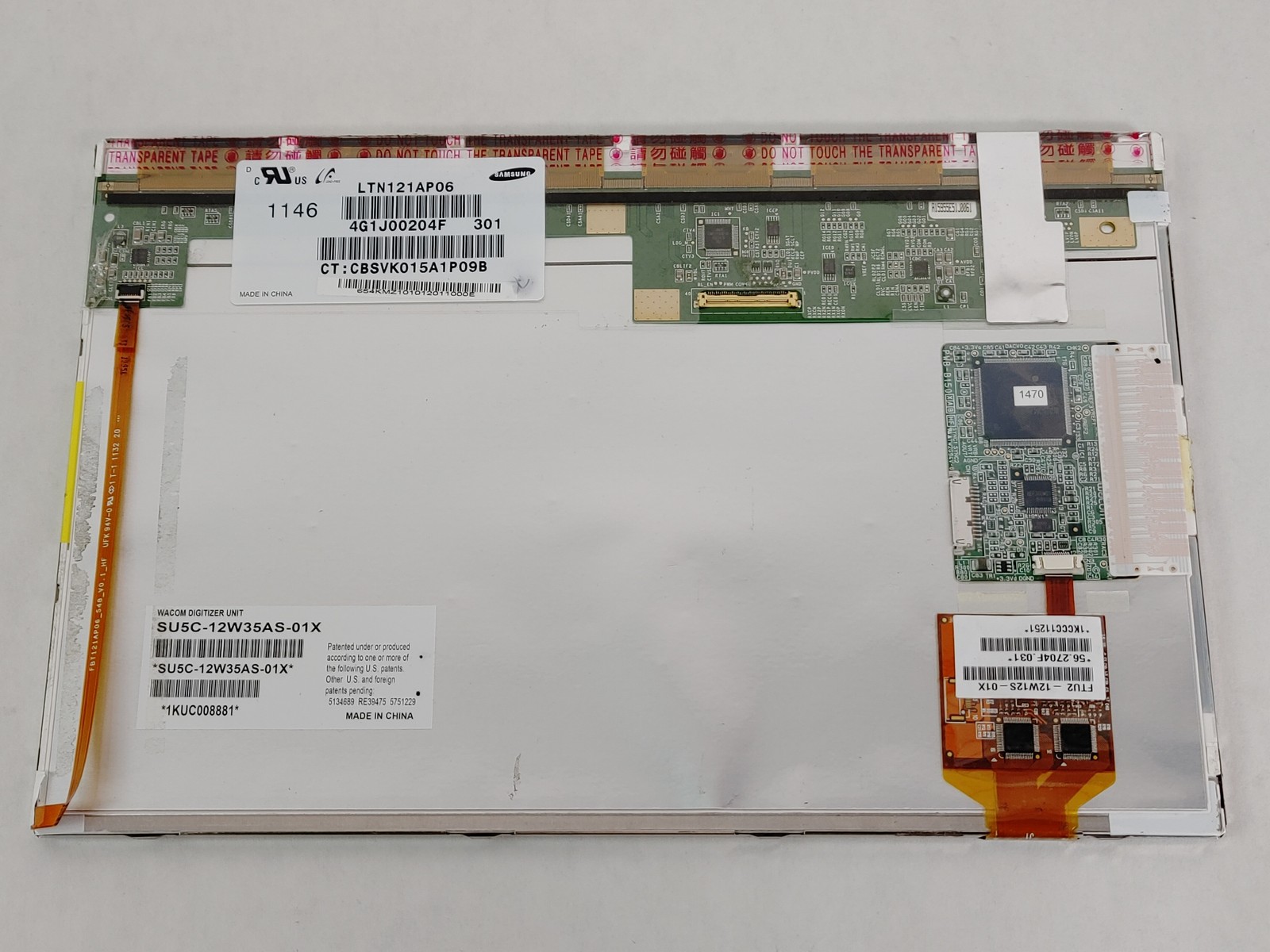 Lot of 2 Samsung LTN121AP06 301 12.1″ 1280 x 800 Matte Laptop Touchscreen