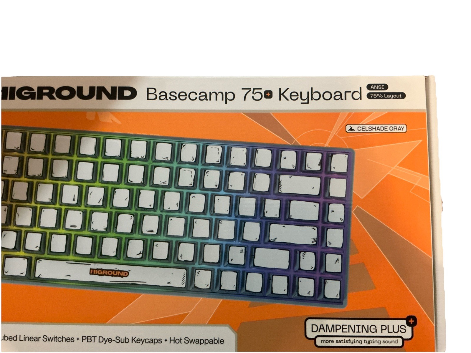High ground Basecamp 75+ Keyboard Celshade Gray RGB ANSI New