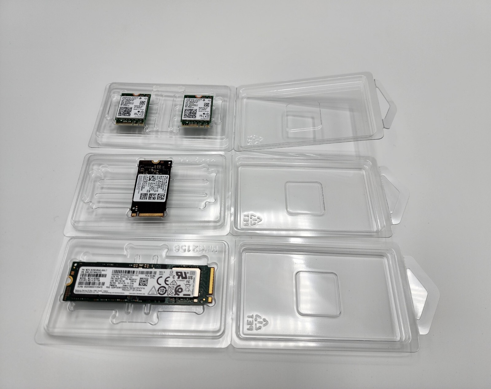 SSD Wi-Fi M.2 2280 2230 2242 Storage Shipping Cases Clamshell lot of 2, 5, 10
