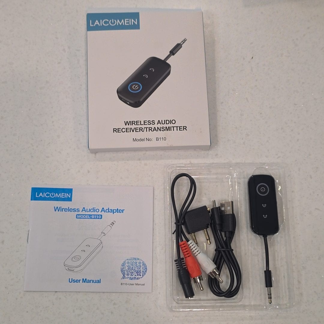 LAICOMEIN 2-in-1 Bluetooth 5.4 Transmitter & Receiver for TV, Airplane & Home