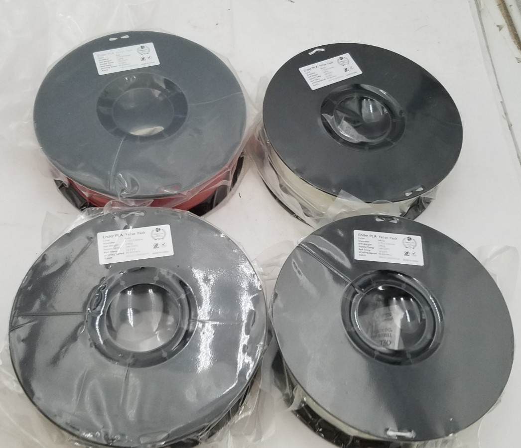 Lot of 4 ENDER (Creality) 3D Printer Filament – Mixed lot