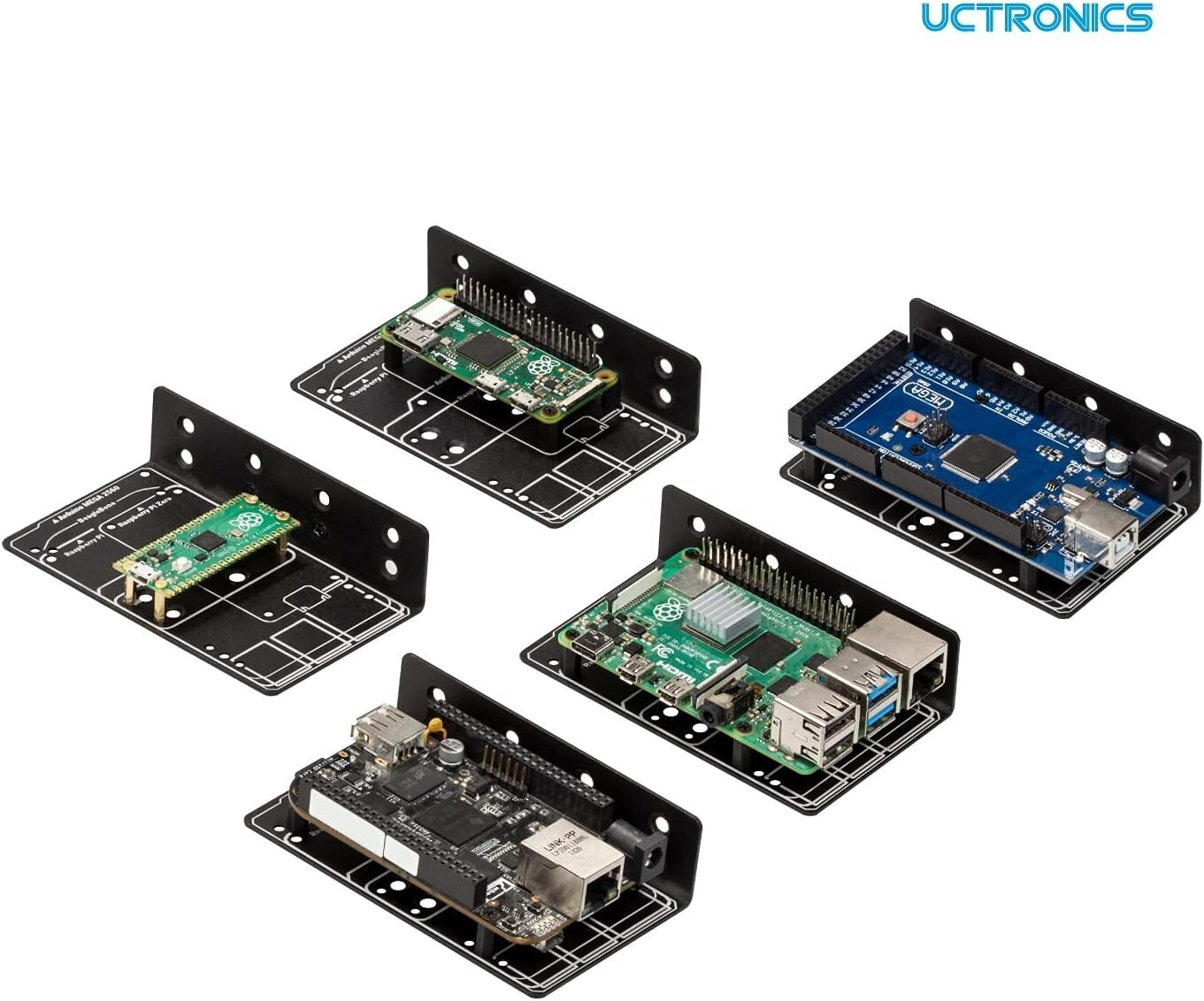 for Raspberry Pi DIN Rail Mount, Compatible with Arduino, RPi 5/4B/3B+/3B/2B/…