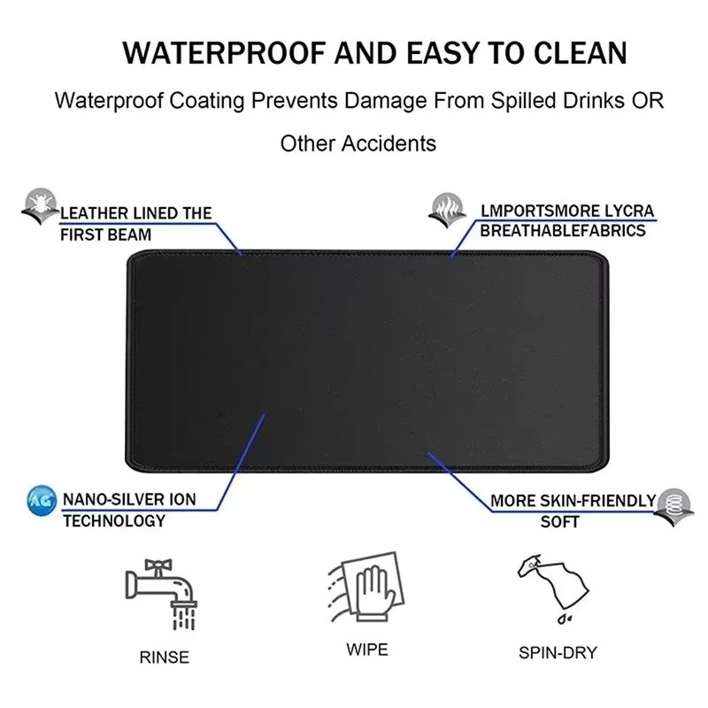 1x Non-Slip Mouse Pad Stitched Edge PC Laptop For Computer PC Gaming Rubber Base