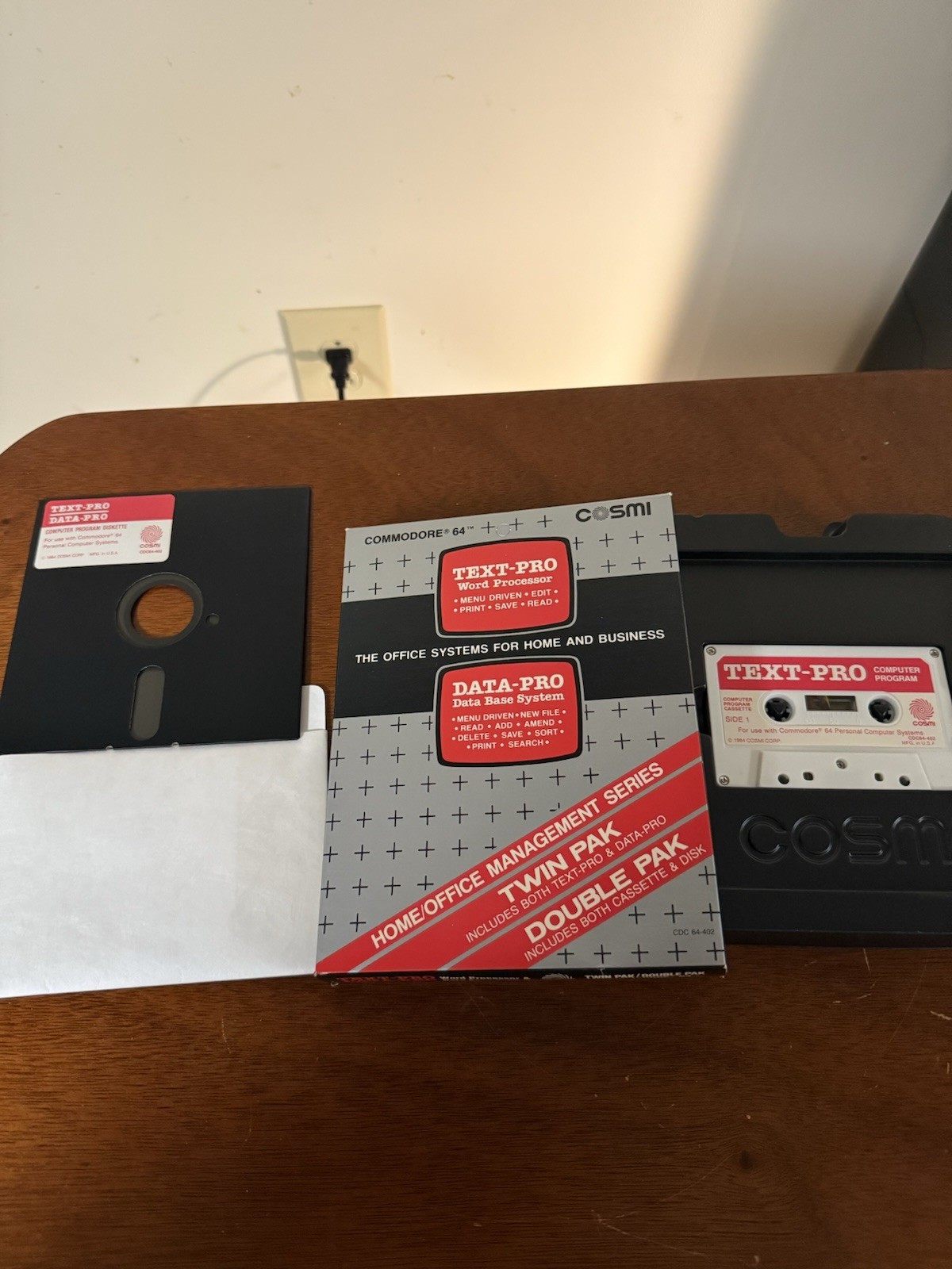 Vintage Cosmi Text Pro Data Pro for Commodore 64 – Open Box – Slightly Used