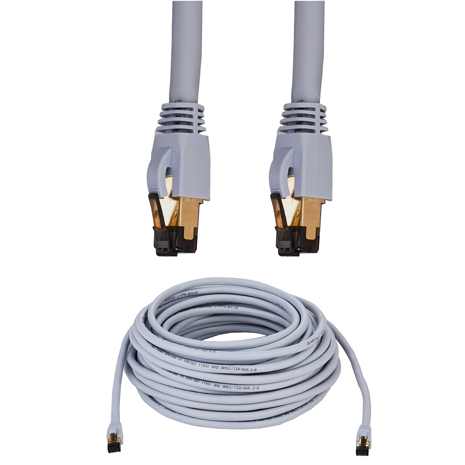 CAT8 RJ45 Ethernet Cable High Speed 40Gbps Network Shielded Copper Gray lot