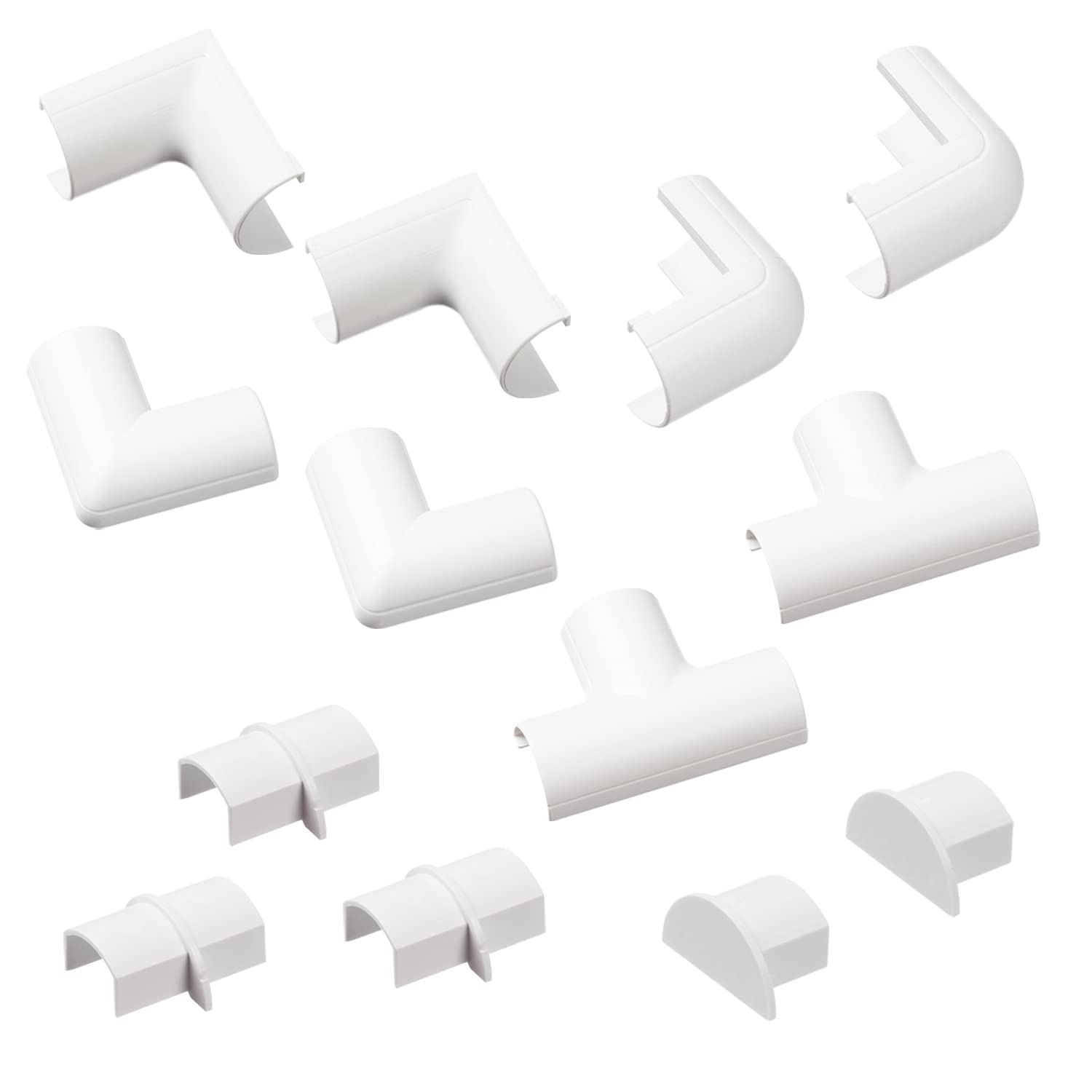 D-Line Cord Cover Accessory Pack – Only 0.78×0.39in – Pack, White