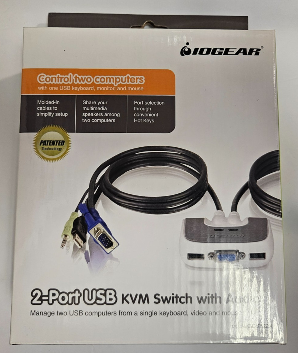 IOGEAR GCS632U 2-Port USB KVM Switch W/ Audio Support (NEW)