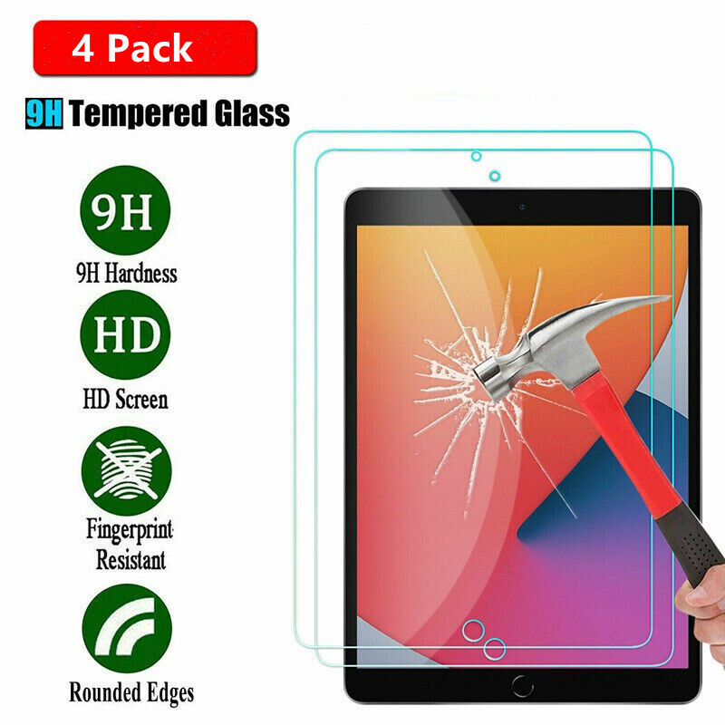 4 Pack Tempered Glass Screen Protector for iPad 6th 5th 2018 Air 2 Pro 9.7″ 10.5