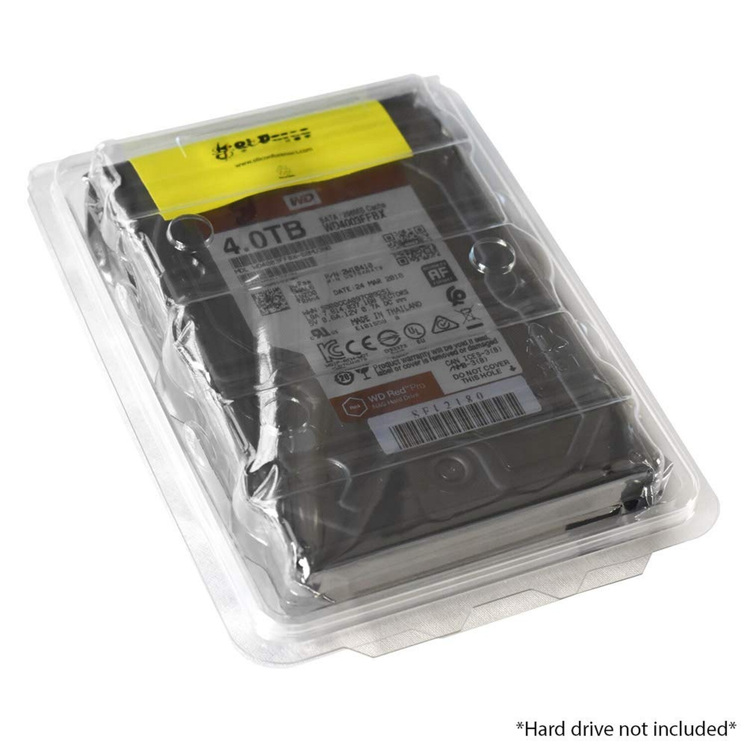 Plastic ESD Clamshell Case for 3.5″ Internal Hard Drives (3.5″ 10 Pack)