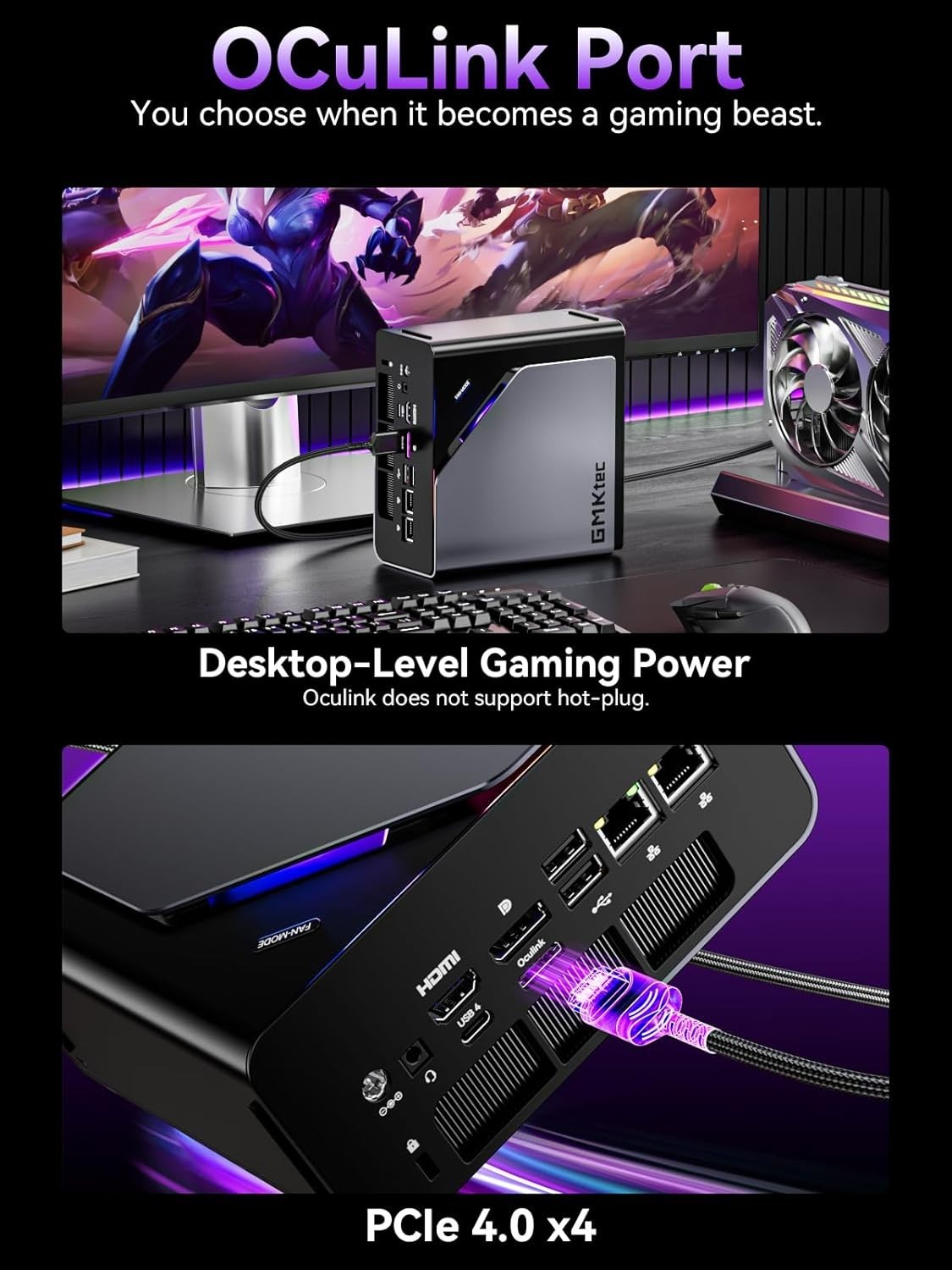 GMKtec K15 Mini Gaming PC Intel Ultra 5 125U 16GB / 32GB /48GB DDR5 RAM 1TB SSD