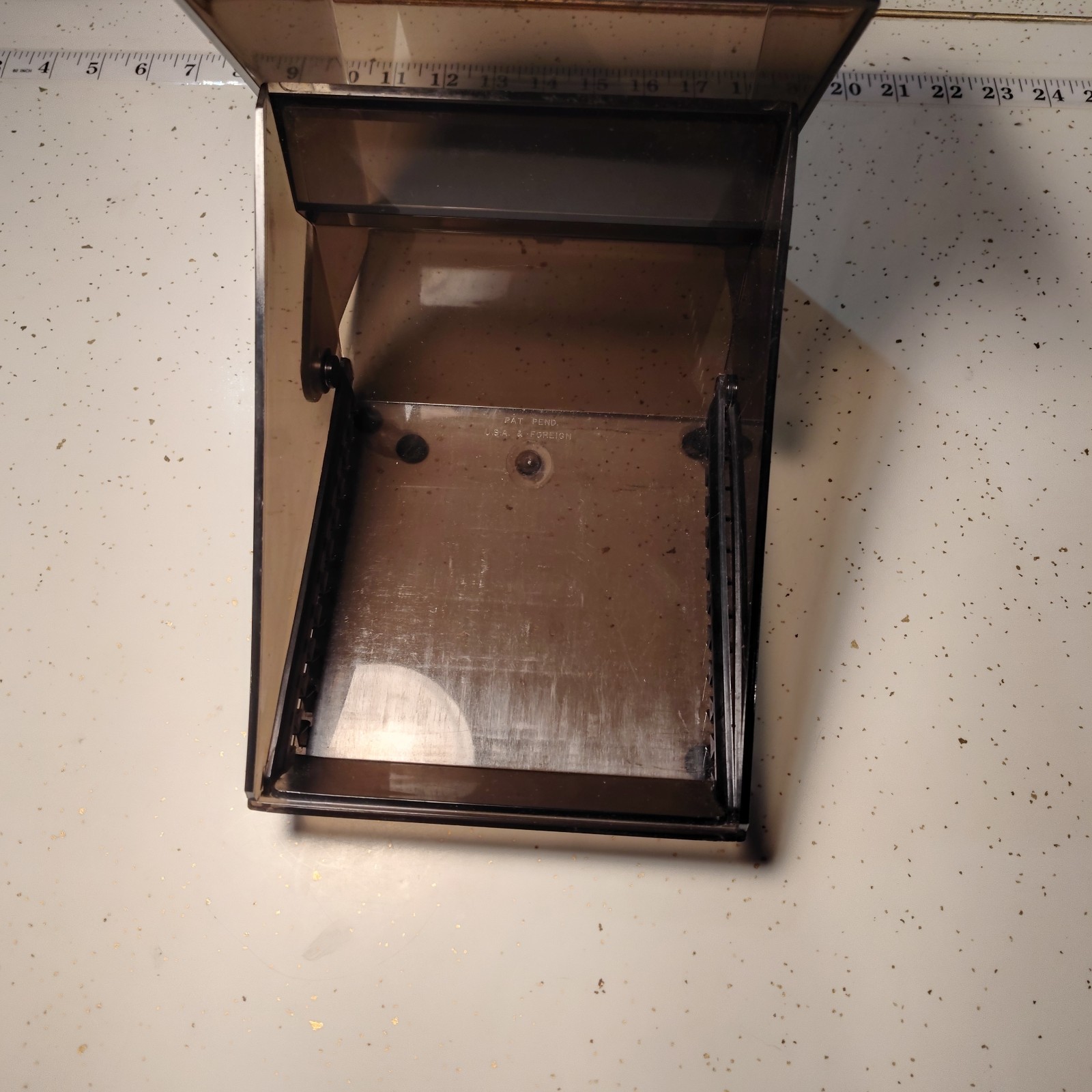 VTG 5.25in Diskette Tray Tan Smoke Lid Patent Pending