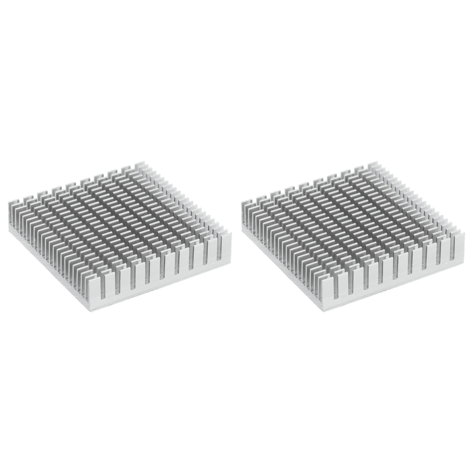 2 Pcs Heatsink 50x50x11mm Aluminum Heat Sink with Thermal Blue Sticker White