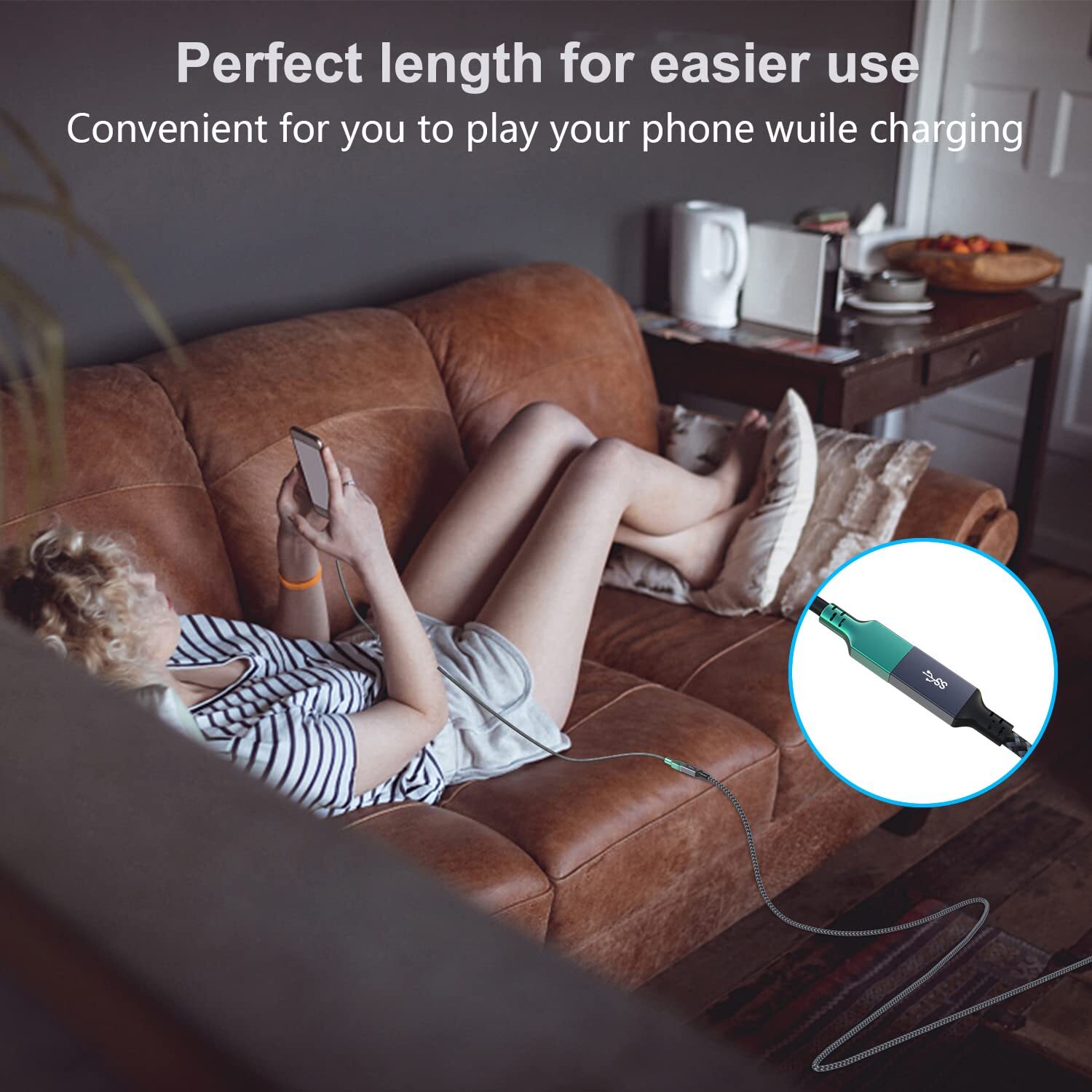 USB Extension Cable 20 ft Long USB Extension Cable USB Extender Nylon Braided…