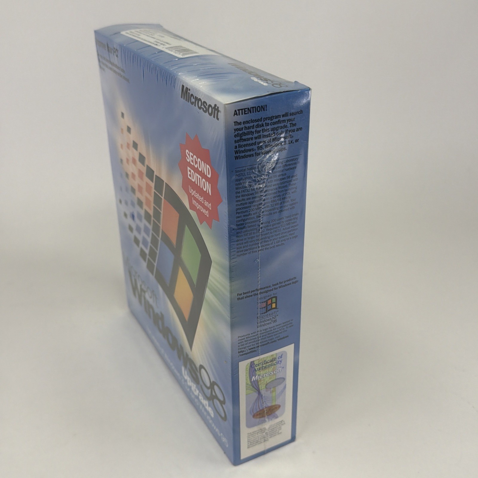 Microsoft Windows 98 Upgrade Second Edition – NEW & SEALED Windows 3.1 and 95