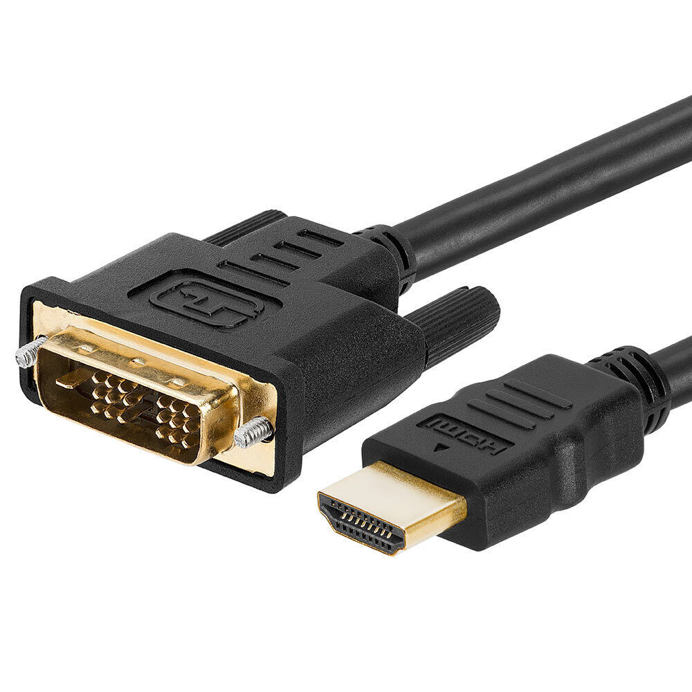 DVI to HDMI Cable Male To Male HD Laptop 1080P Monitor Cord HDTV XBOX Projector