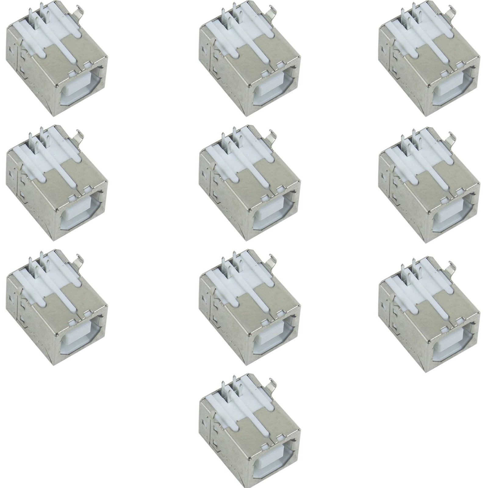 10 Pcs USB 2.0 Standard Type B Female Socket Connector PCB Board Jack Plug