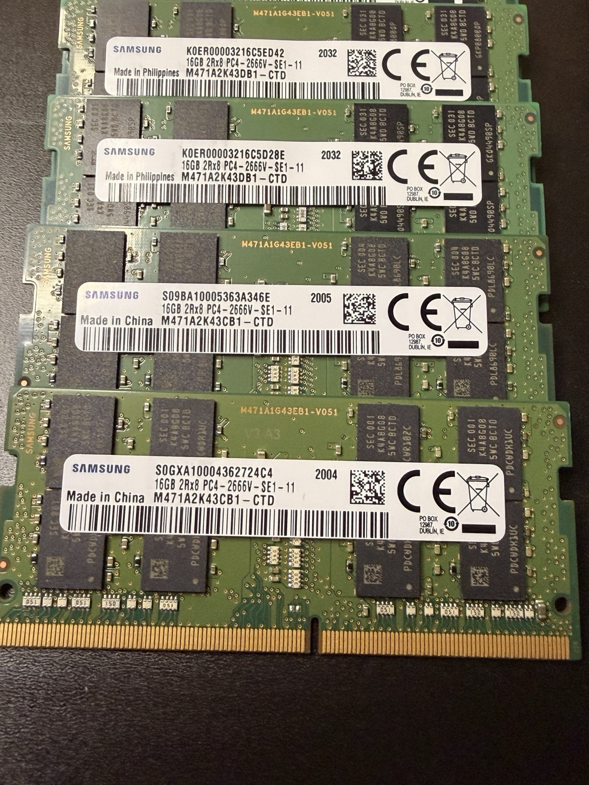 16GB DDR4-2666V 2666MHz SODIMM Laptop Memory RAM