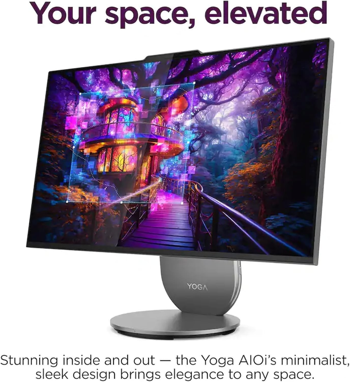 Lenovo Yoga All in one Desktop AI PC,27″ 2K IPS Display, Ultra 7 255H,16GB, 1TB