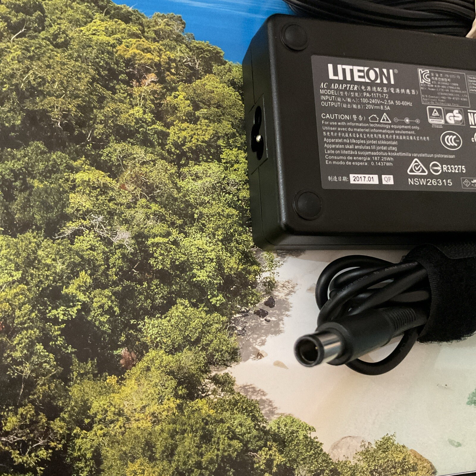 Genuine Slim LITEON 20V 8.5A 170W 7.4mm PA-1171-72 NSW26315 AC Adapter