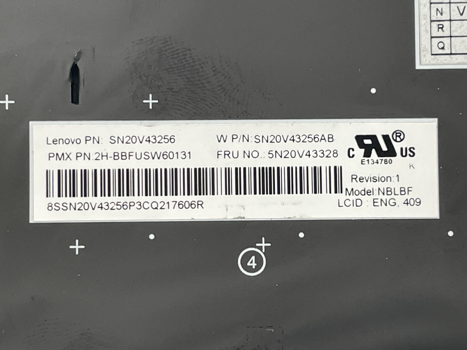 Lenovo ThinkPad L13 Yoga Gen 2 Keyboard SN20V43265 5N20V433328