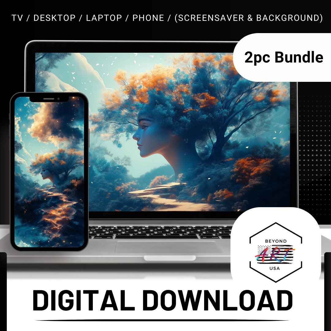 Surreal Insights – Laptop + Phone 2PC Digital Download Background SKU23
