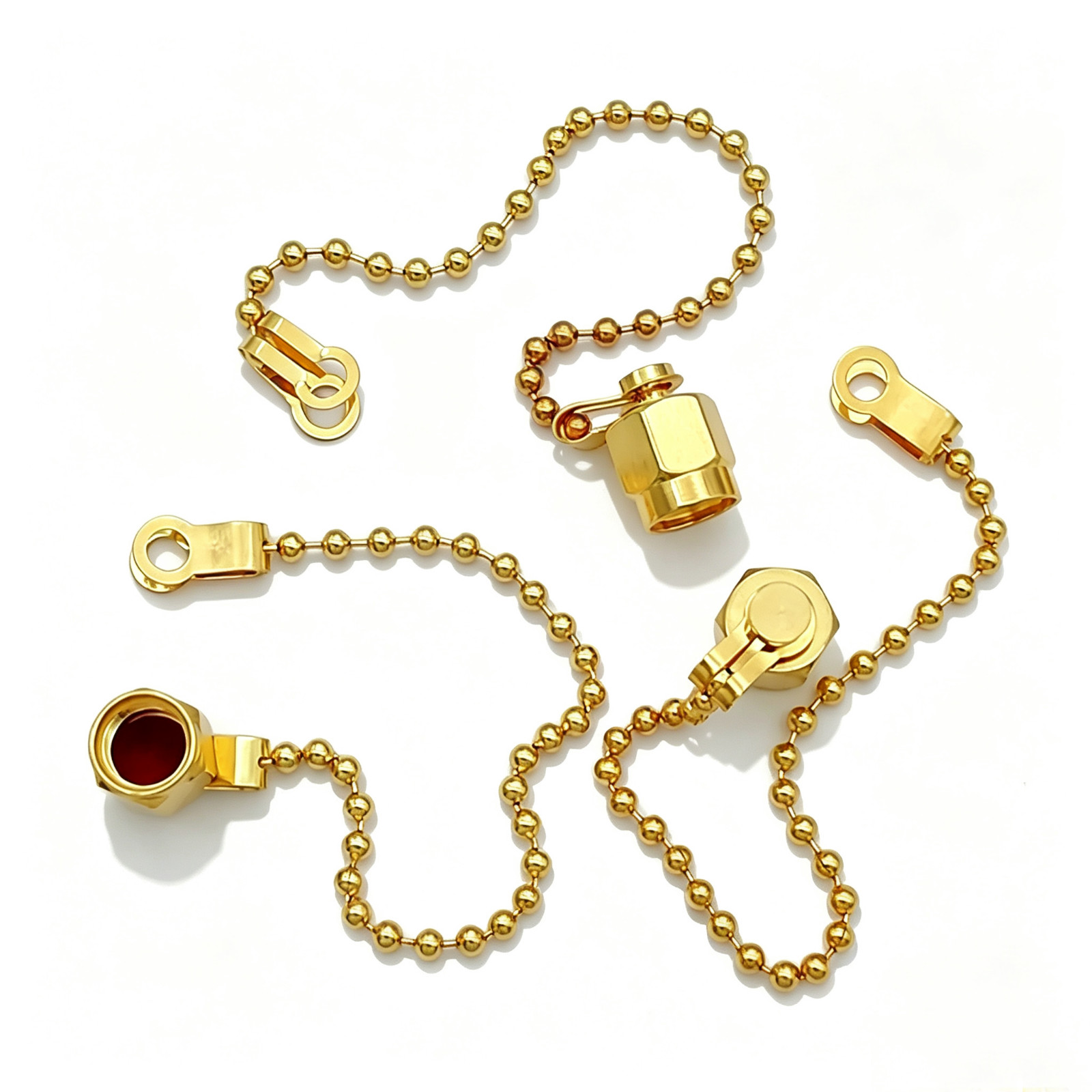 10pcs Waterproof SMA Metal Dust Cap Chain Stopper Fit SMA Female Coaxial Socket