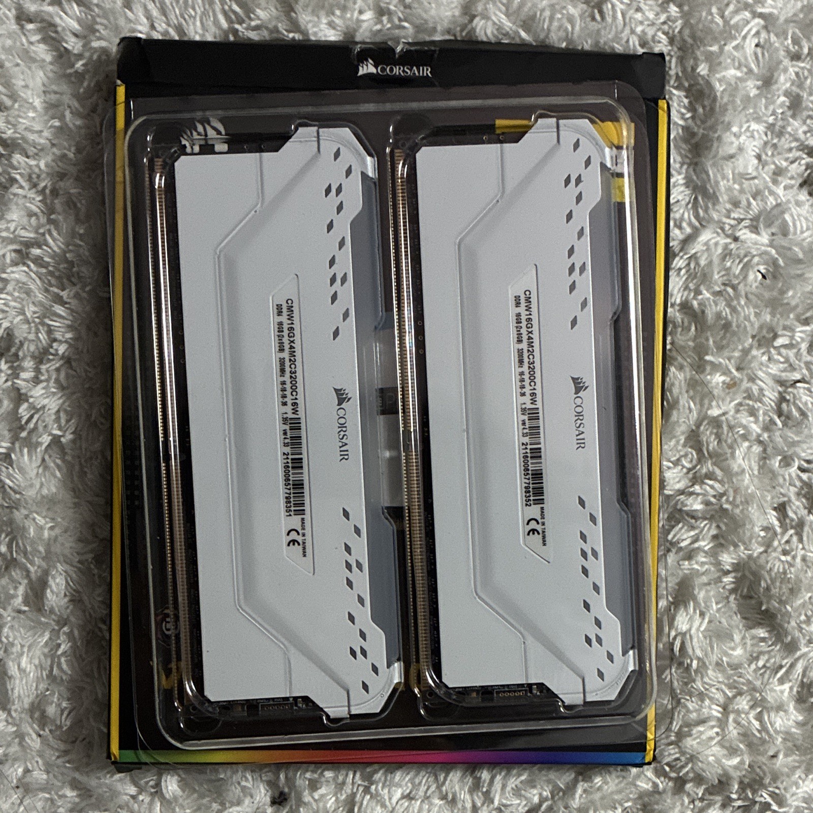 Corsair Vengeance RGB Pro 16GB (2x8GB) DDR4 3200MHz Intel XMP White