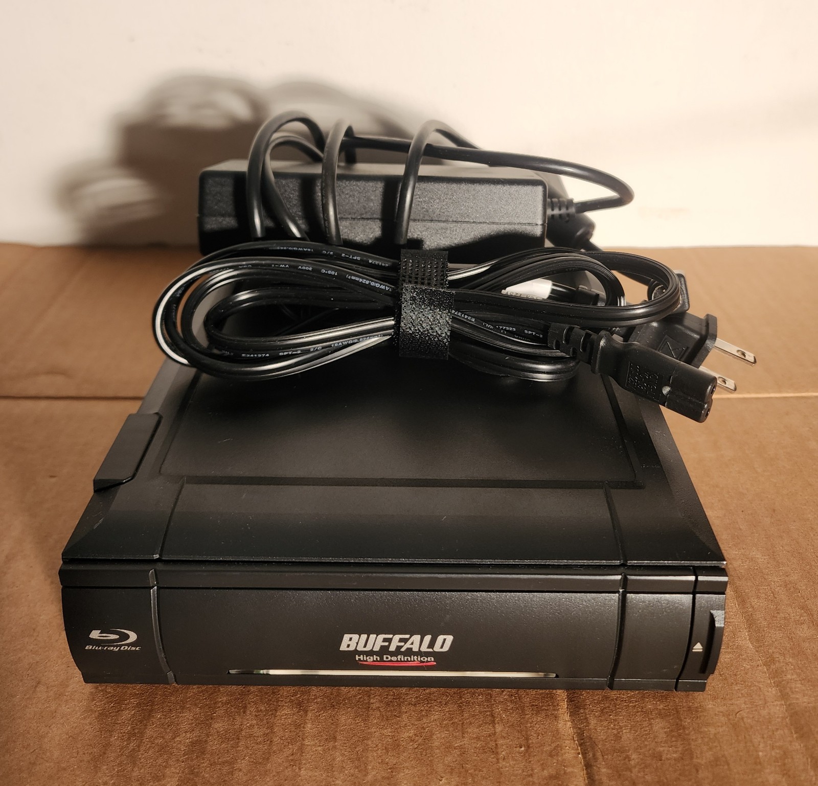 TESTED Buffalo MediaStation BR-816SU2(B) External Blu-ray Drive w/ Power Cables