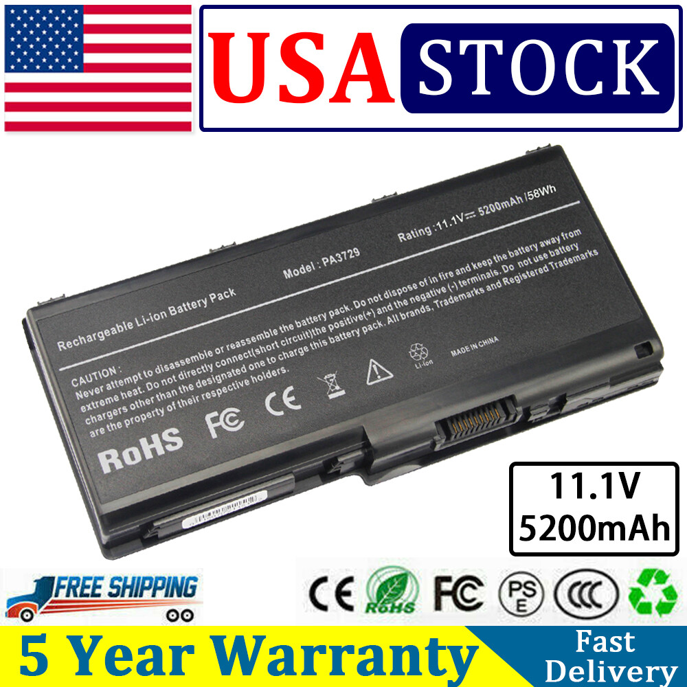 5200mAh 6 Cell Battery For Toshiba Qosmio X500-10T X500-10X X505-Q860 X505-Q870