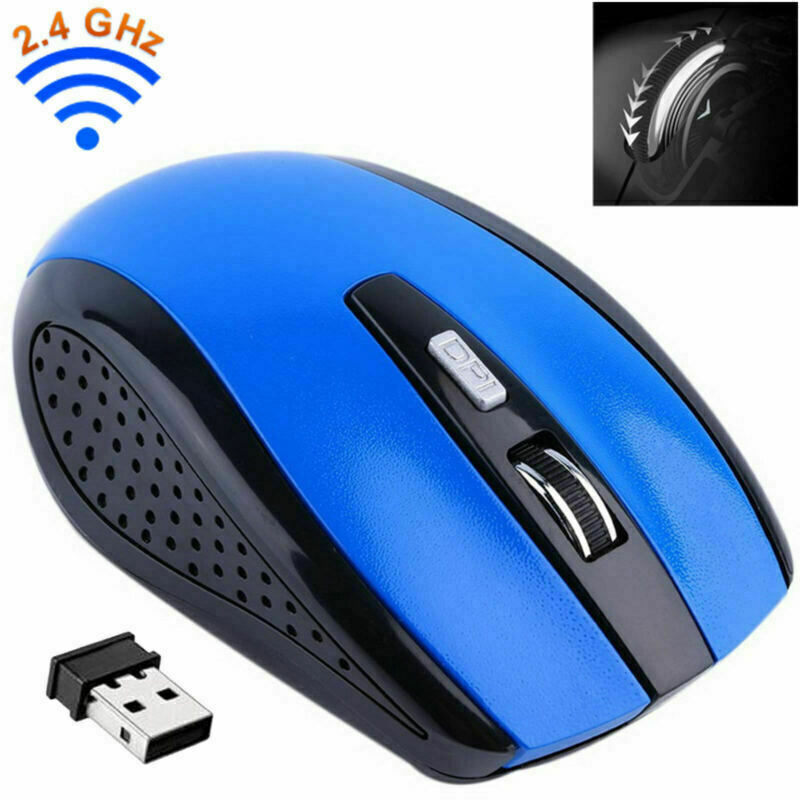 2 Wireless Optical Mouse Mice & USB Receiver For PC Laptop Computer DPI 2.4GHz