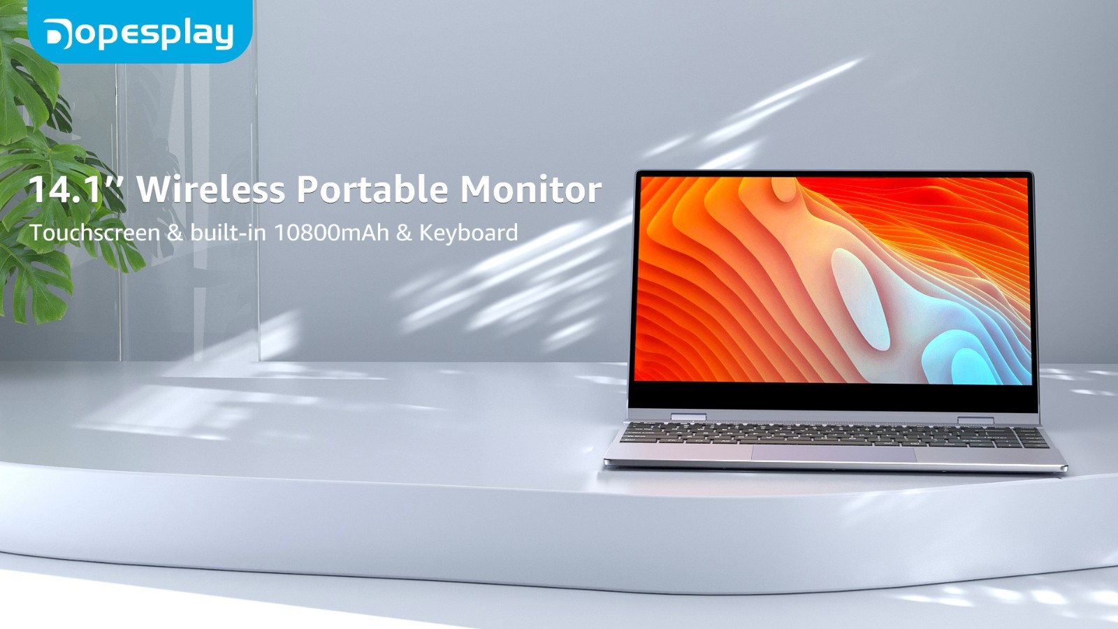 GRADE-A USED 14.1″ Portable Monitor with Keyboard Touch Screen 10800mAh Wireless